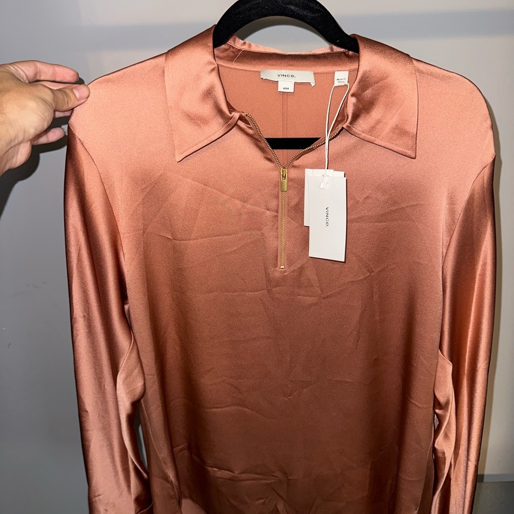 Vince Long sleeve 100% Silk Blouse - Picture 7 of 10